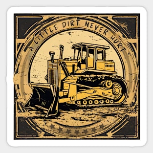 Vintage Bulldozer Sticker